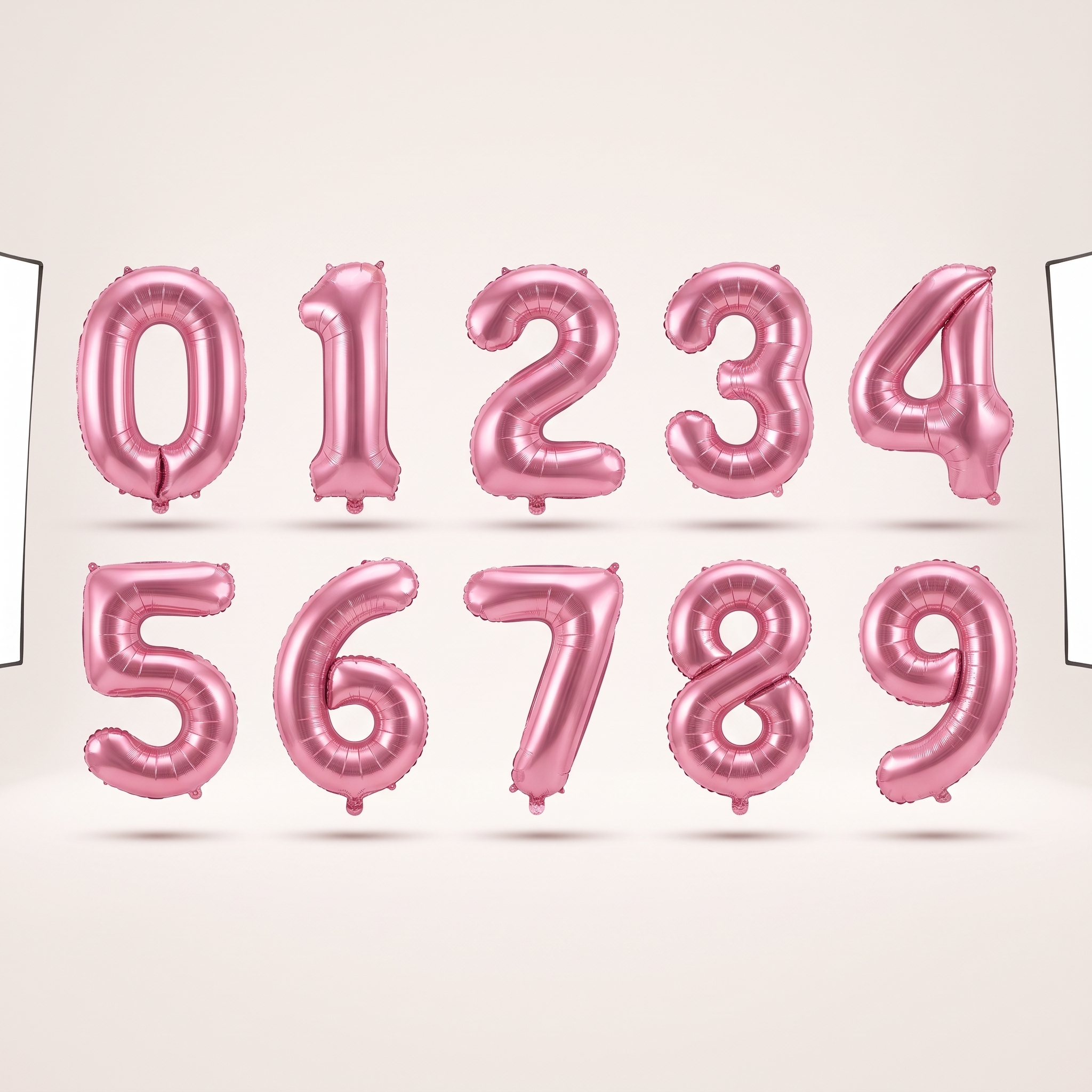 Globos Numeros Rosado