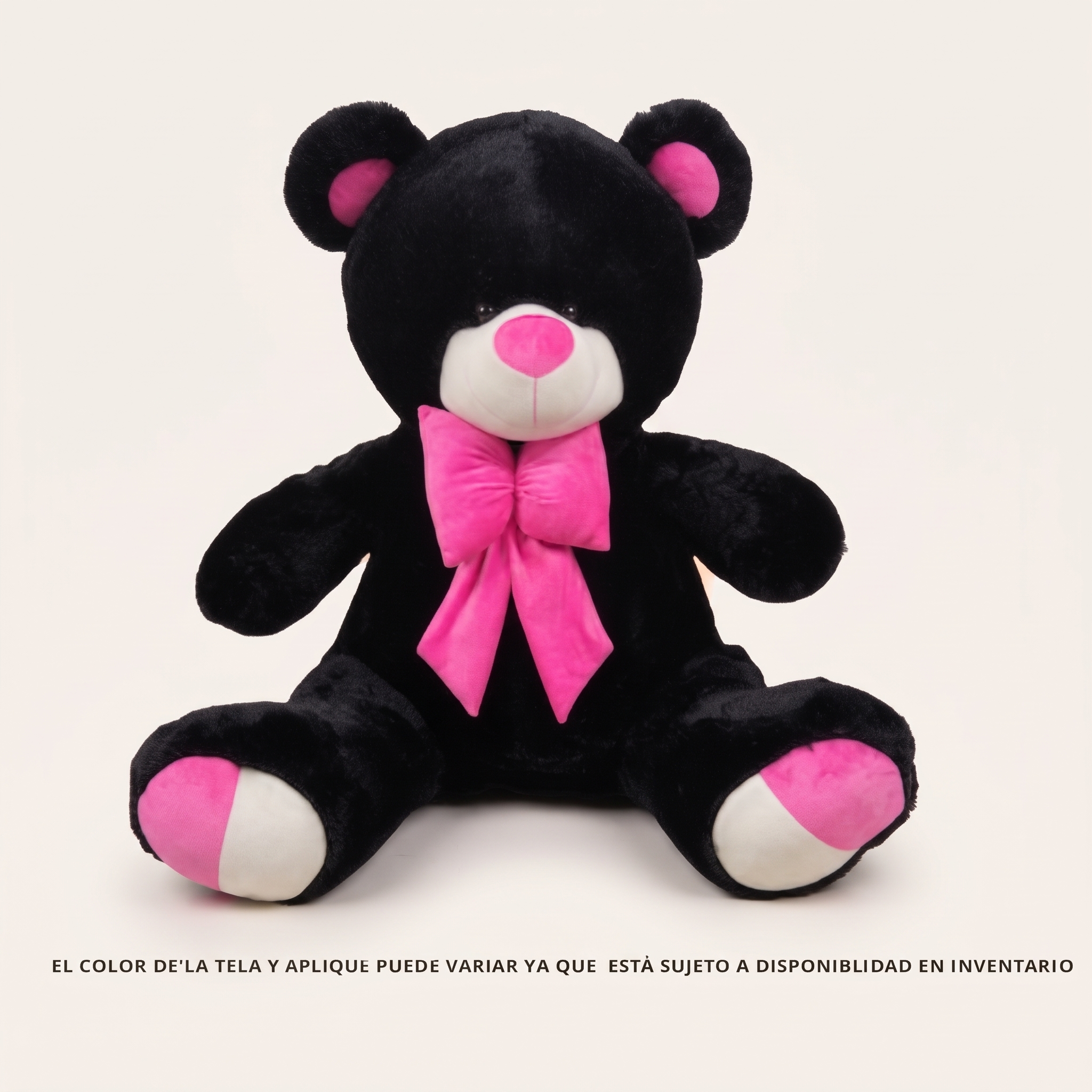 Oso Elegante con Corbata Negro 80cm